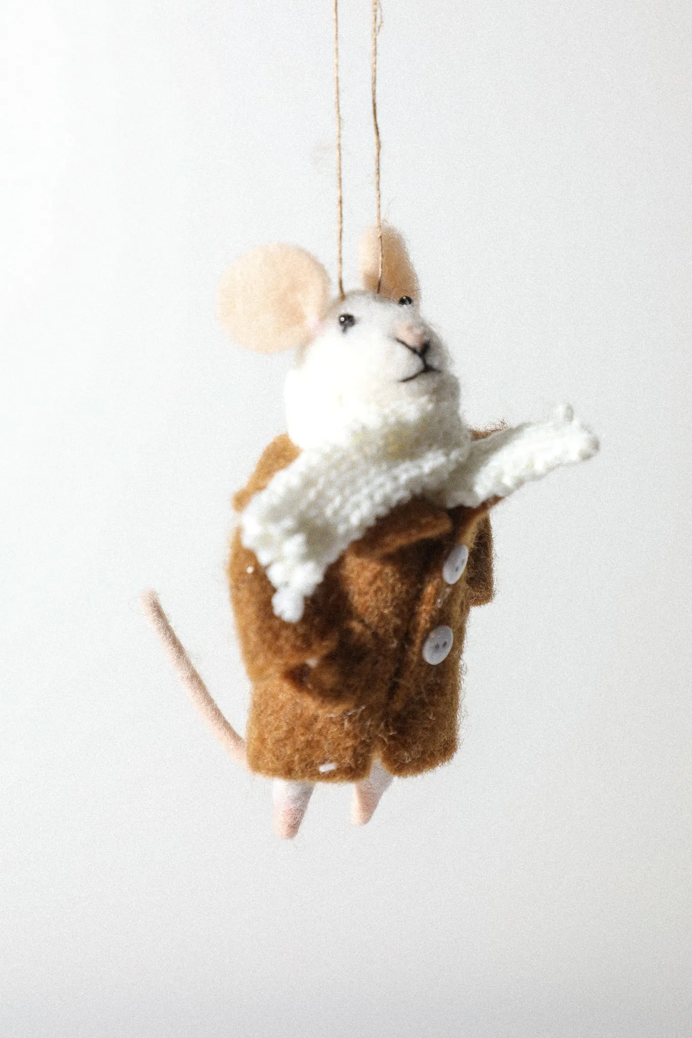 Peacoat Mouse Felt Ornament