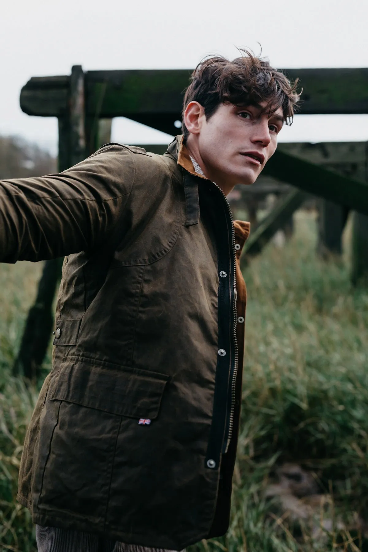 Peregrine - Bexley Waxed Jacket in Brown