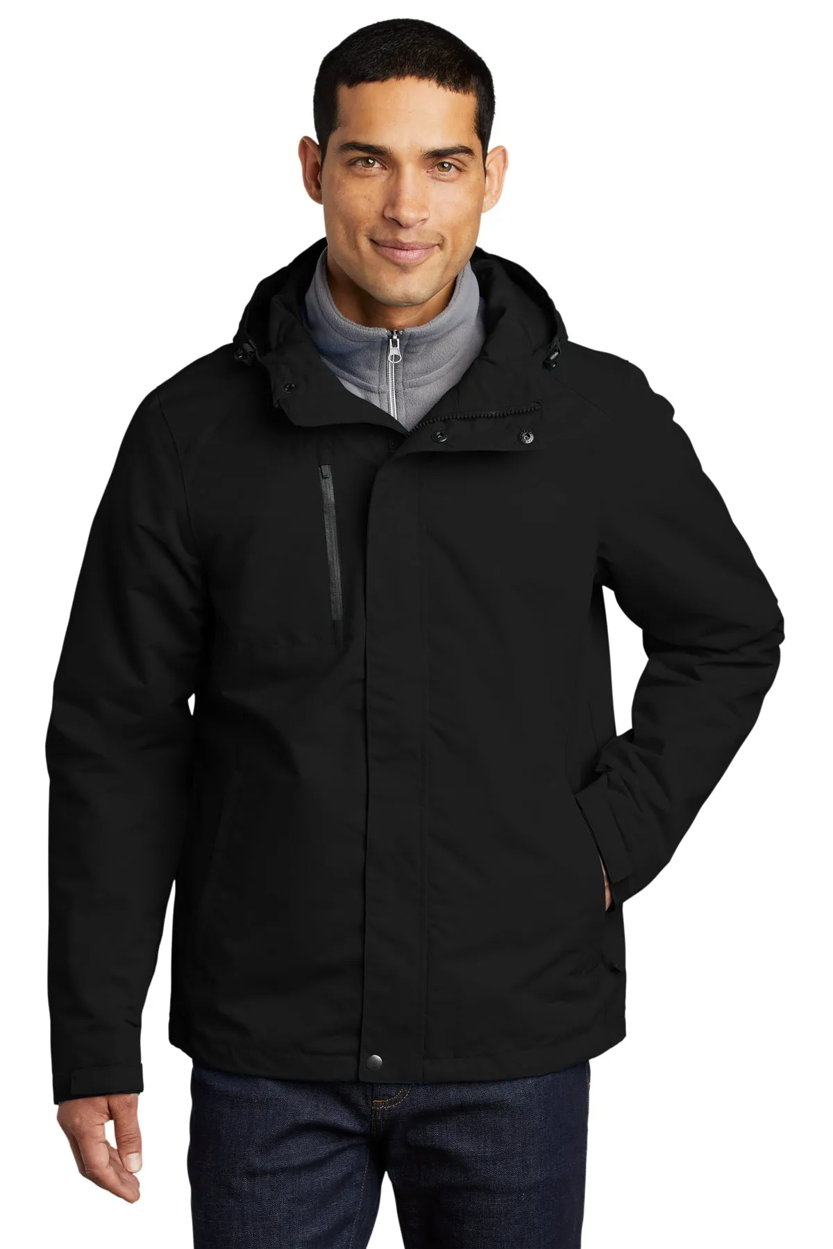 Port Authority All-Conditions Branded Jackets, Black