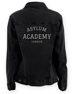 "Asylum Academy" Embroidered Denim Jacket | Unisex