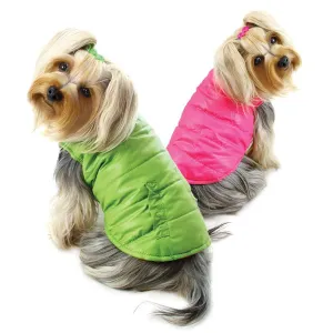 Reversible Parka Dog Vest With Ruffle Trims