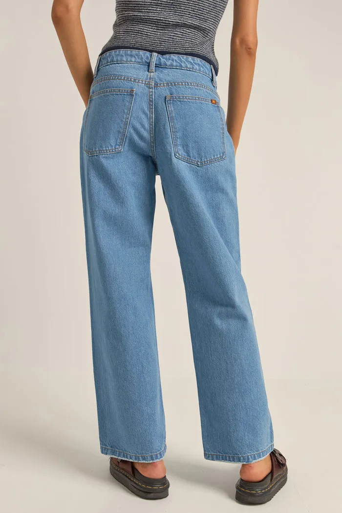 Rhythm Washed Out Denim Pant - BLUE