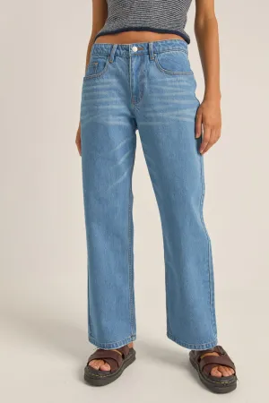 Rhythm Washed Out Denim Pant - BLUE