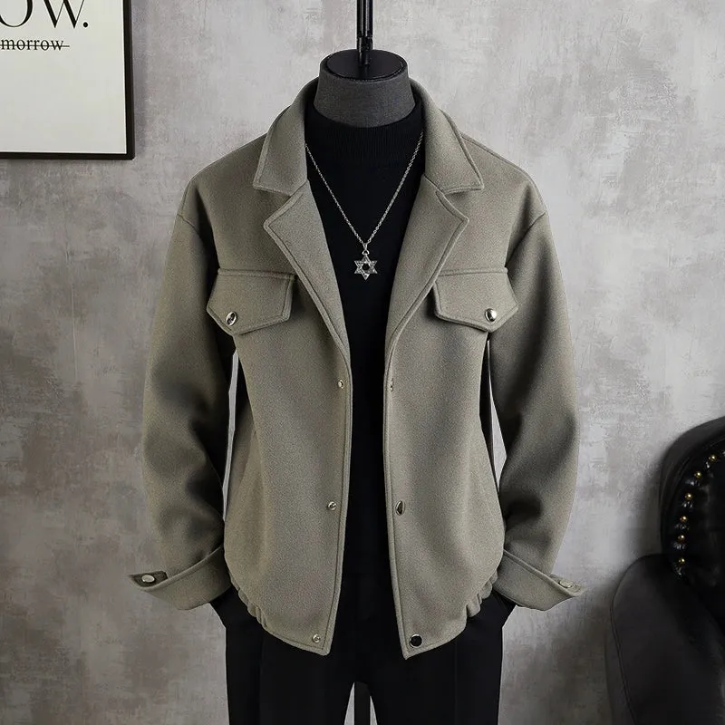 Short Thickened Casual Loose Suit Collar Jacket