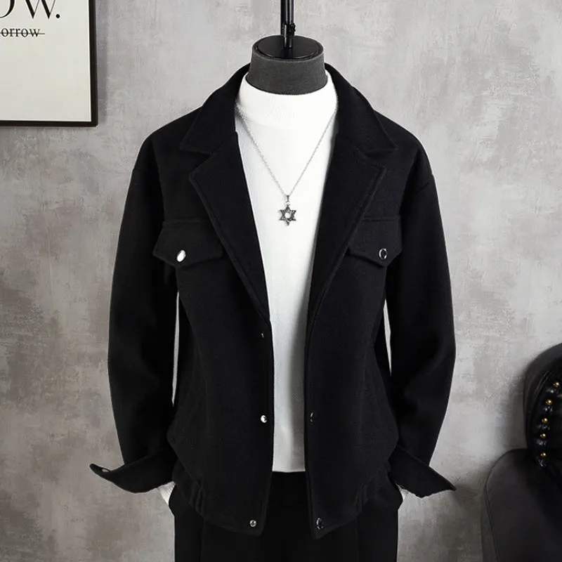 Short Thickened Casual Loose Suit Collar Jacket