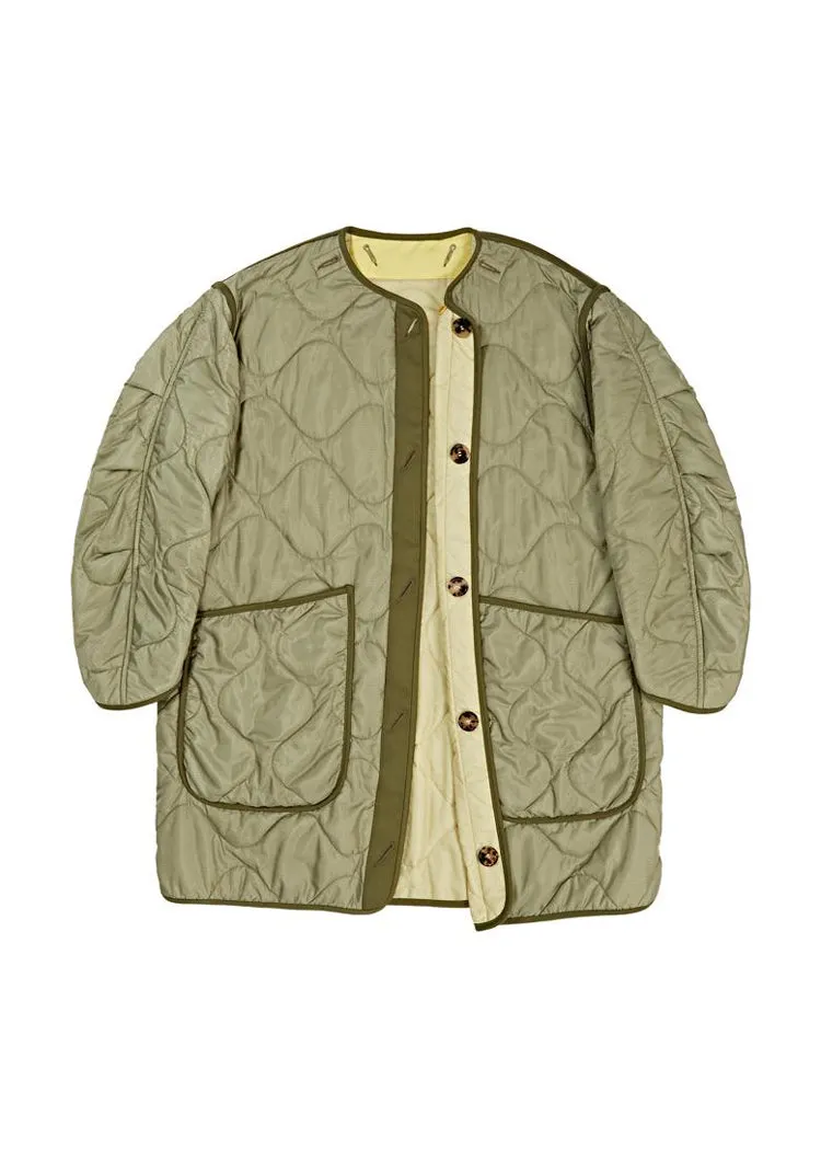 Signature Reversible Quilt, Army Green