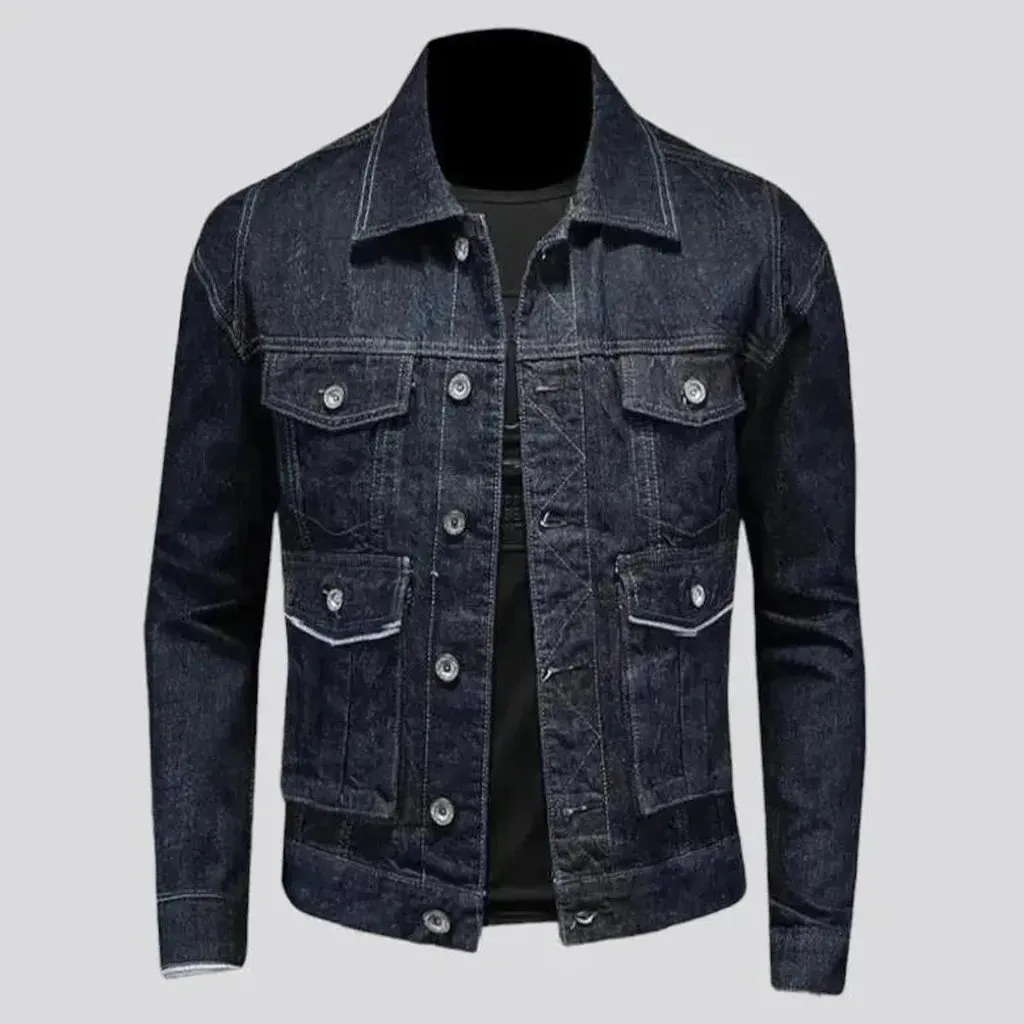 Slim denim jacket
 for men