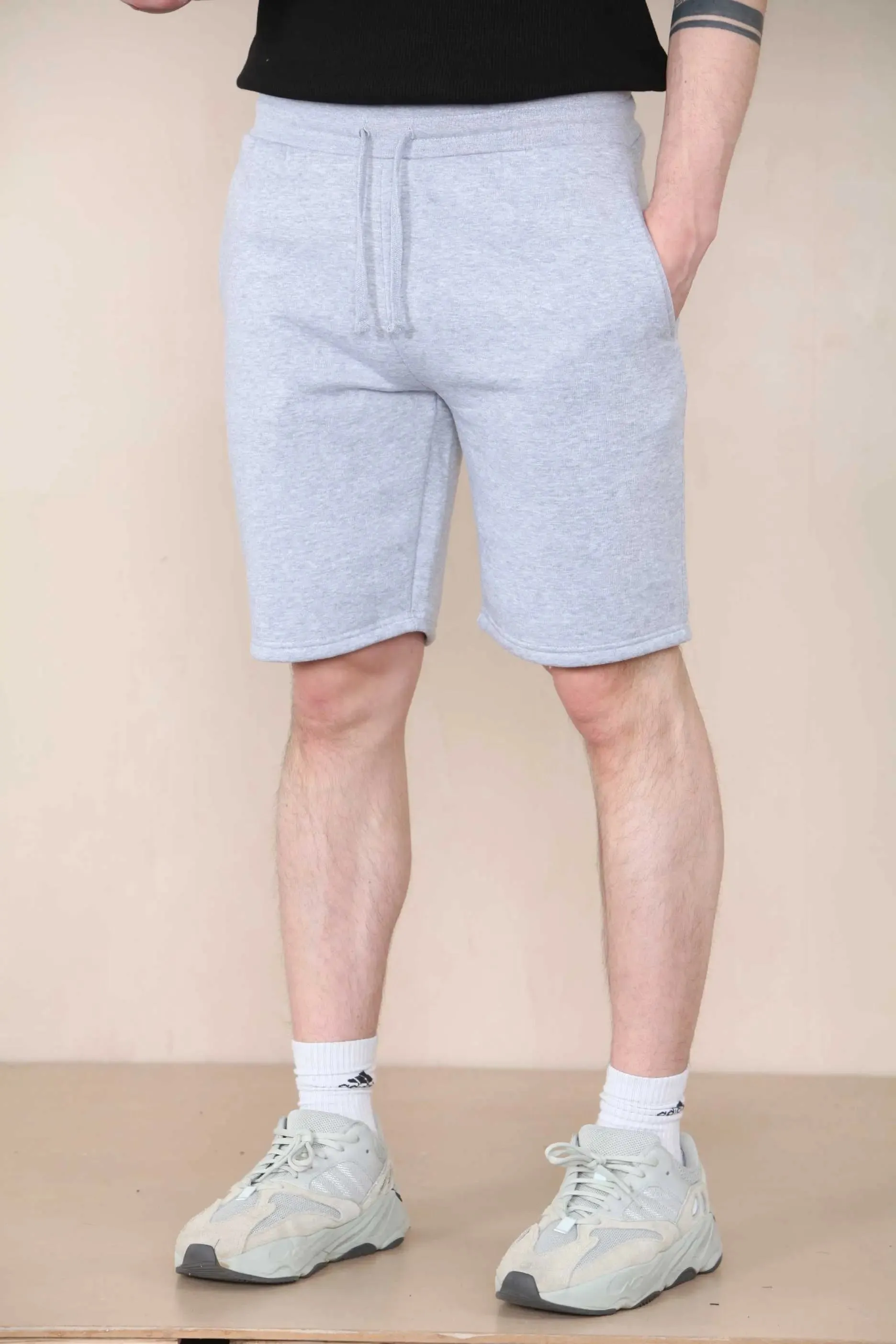 Slim Mid Length Jersey Short - Grey Marl