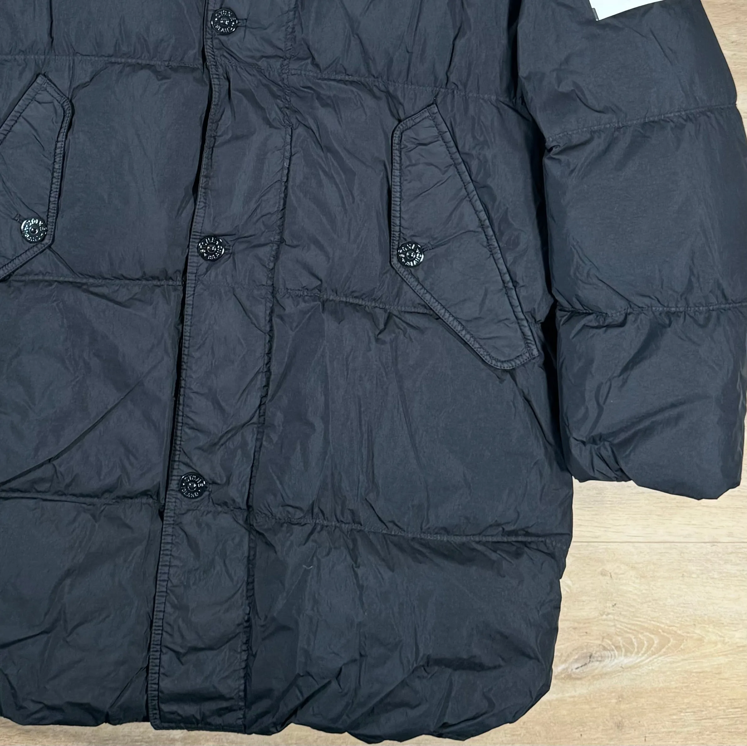 Stone Island Crinkle Reps R-NY Down Parka in Black