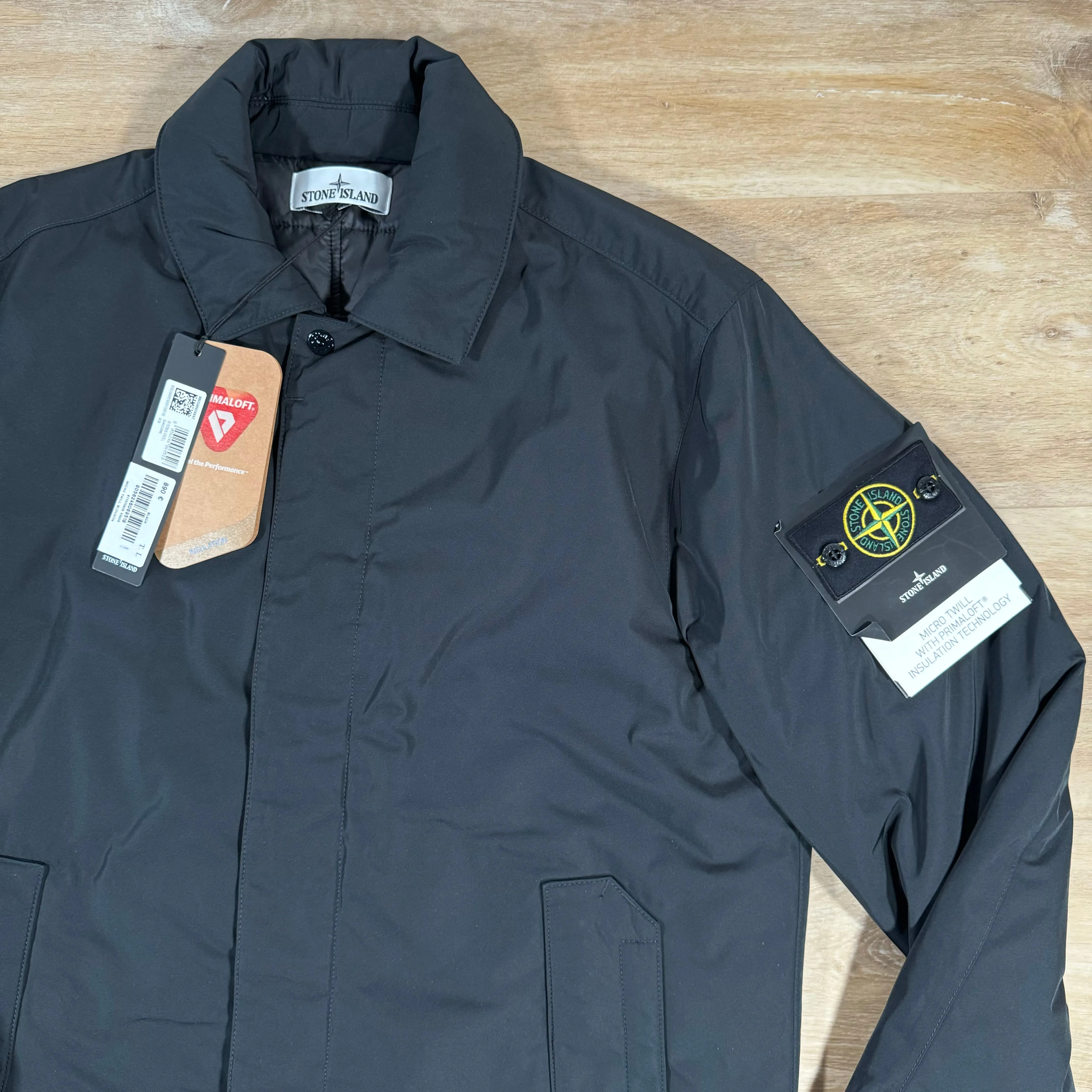 Stone Island Micro Twill Parka Jacket in Black