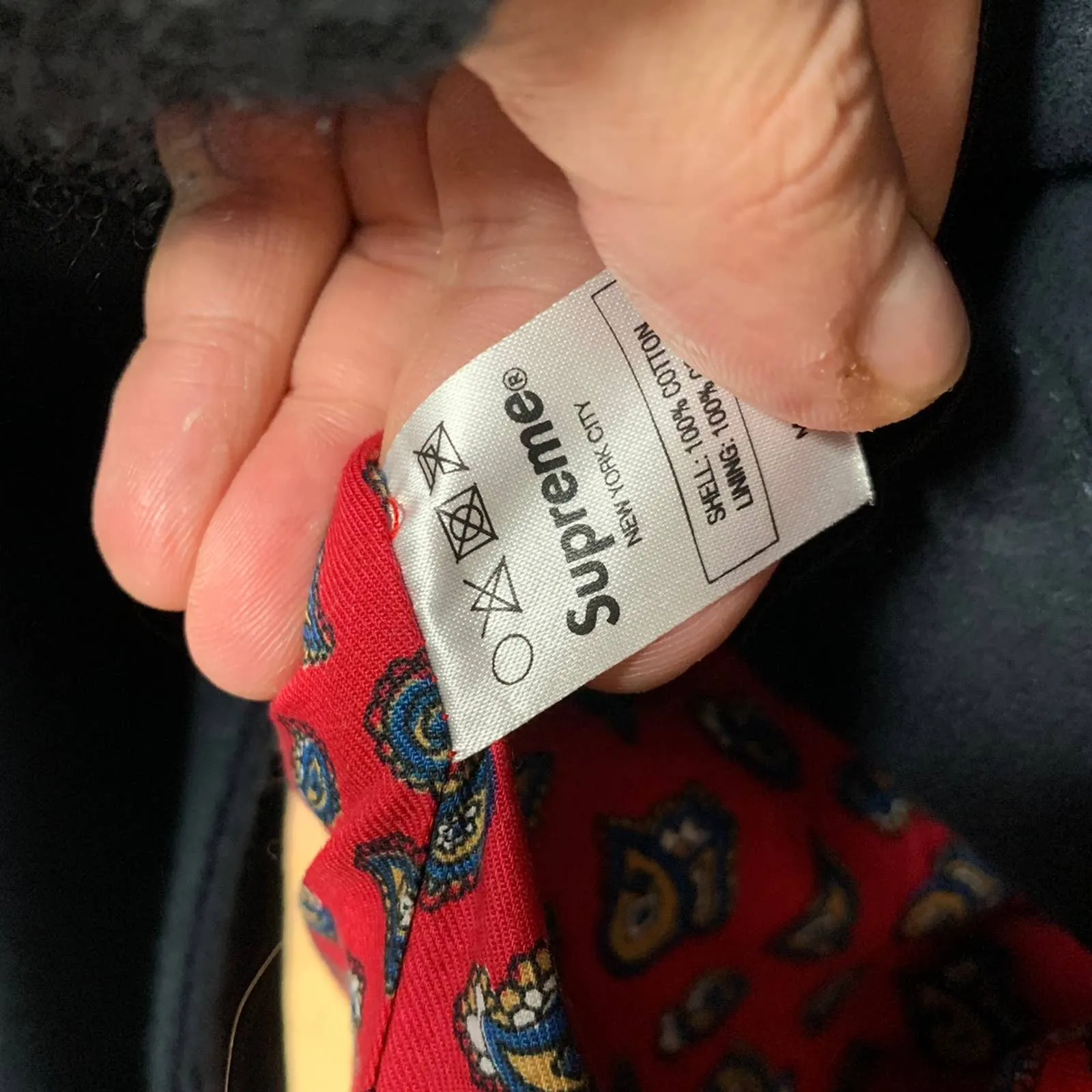 Supreme Paisley Lined Peacoat