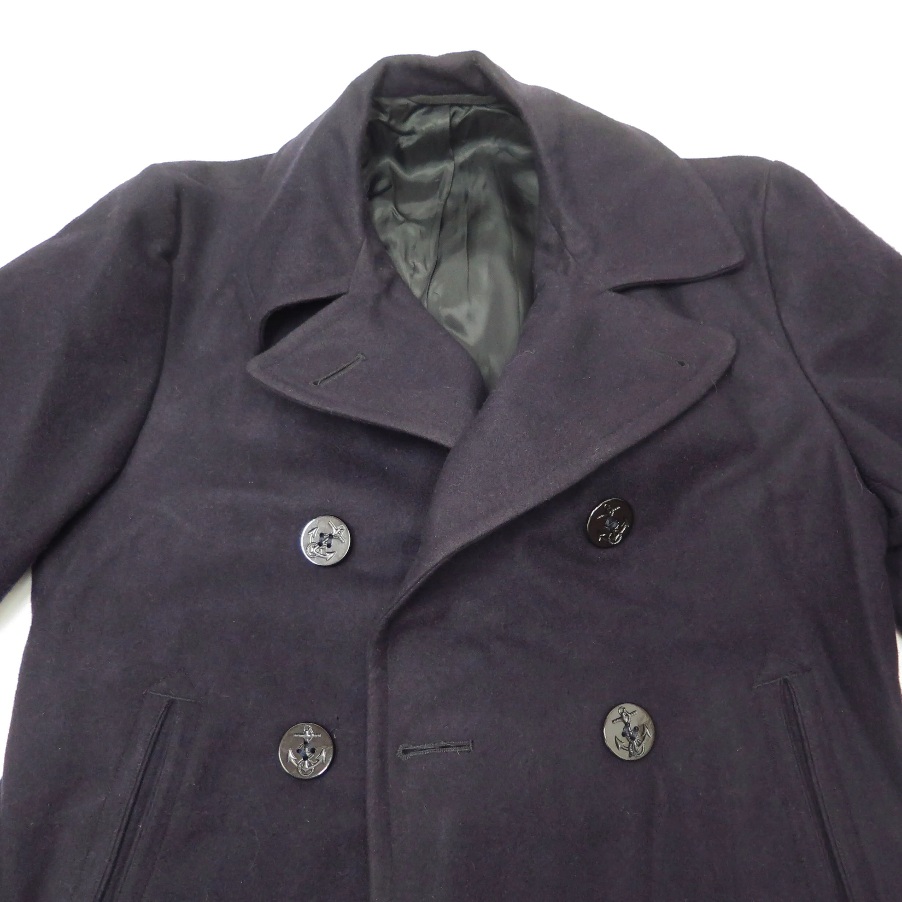 USN US NAVY PEACOAT MELTON 1973 SIZE 38R