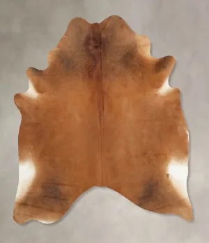 Warm Caramel Large Brazilian Cowhide Rug 6'4"H x 5'10"W #B7870 by Hudson Hides