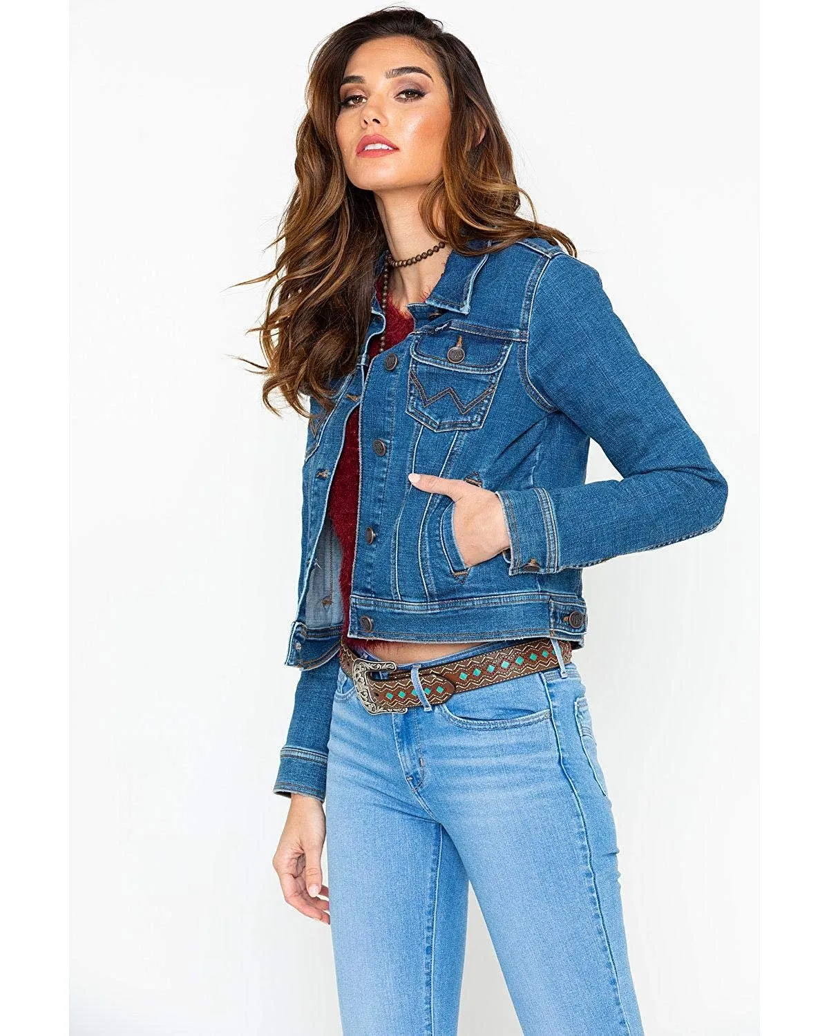 Wrangler Women's Western Denim Fashion Jacket