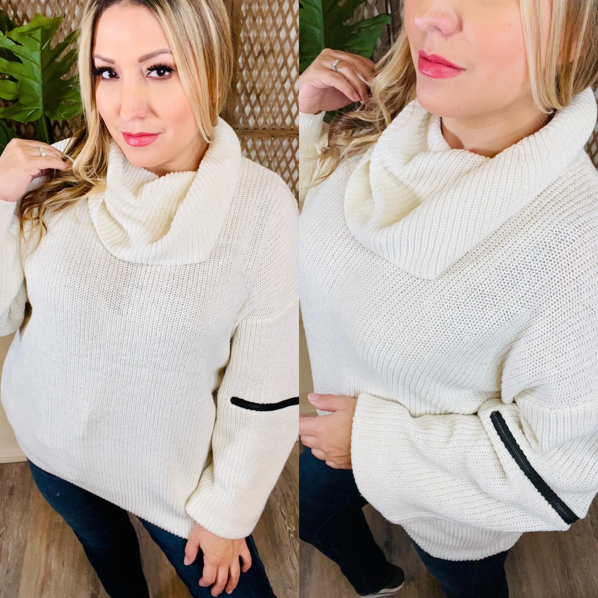 Zipper Detail Sweater